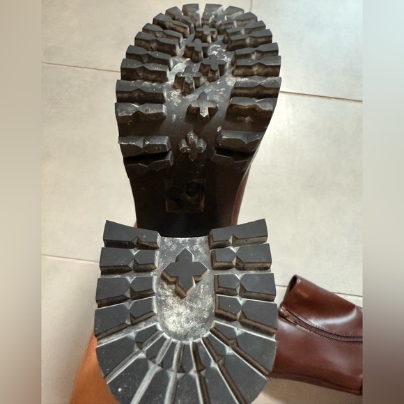 Princess Polly Brown Chunky Heel Ankle Boots - Picture 9 of 9